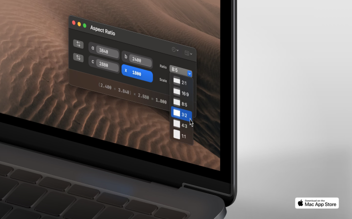 Aspect Ratio X for Mac v2.1.6激活版 数学计算软件-三分法则-1662824049-4b91d5608ace2b8-2
