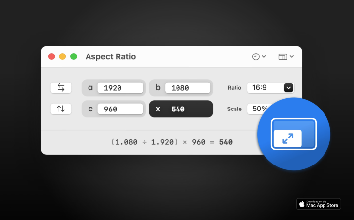 Aspect Ratio X for Mac v2.1.6激活版 数学计算软件-三分法则-1662824051-a9c48d672457977-3