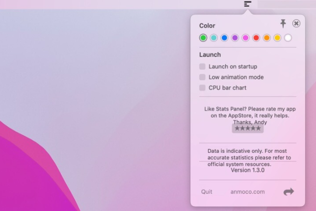 Stats Panel for Mac(mac系统状态监控工具) v1.3.0激活版-1671526970-533f0ee3e821e35-1