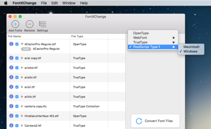 FontXChange for mac(字体转换工具) v5.7激活版-1671780461-f232164100bd91e-2